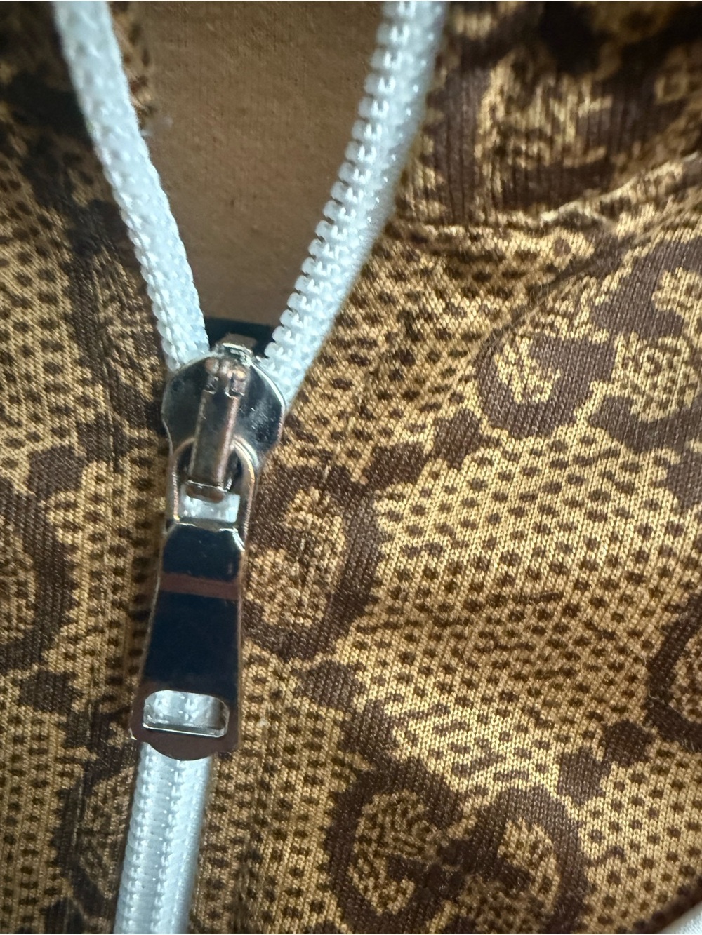 Preloved Gucci unisex Brown Monogram Zip-Up Track Jacket Panels size m - Picture 6 of 12